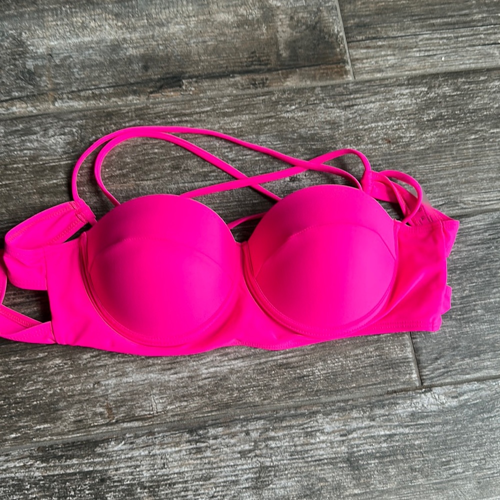 Pink swimsuit top